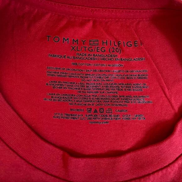 Tommy Hilfiger red cotton t-shirt - size XL - Picture 3 of 3